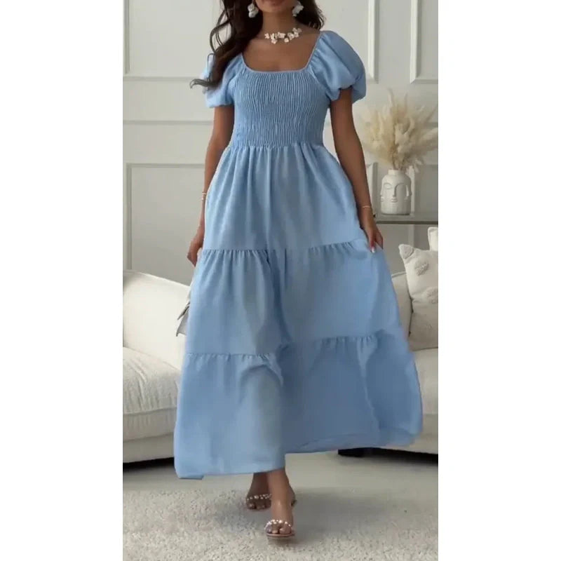 Women's Casual U-Neck Maxi Dress