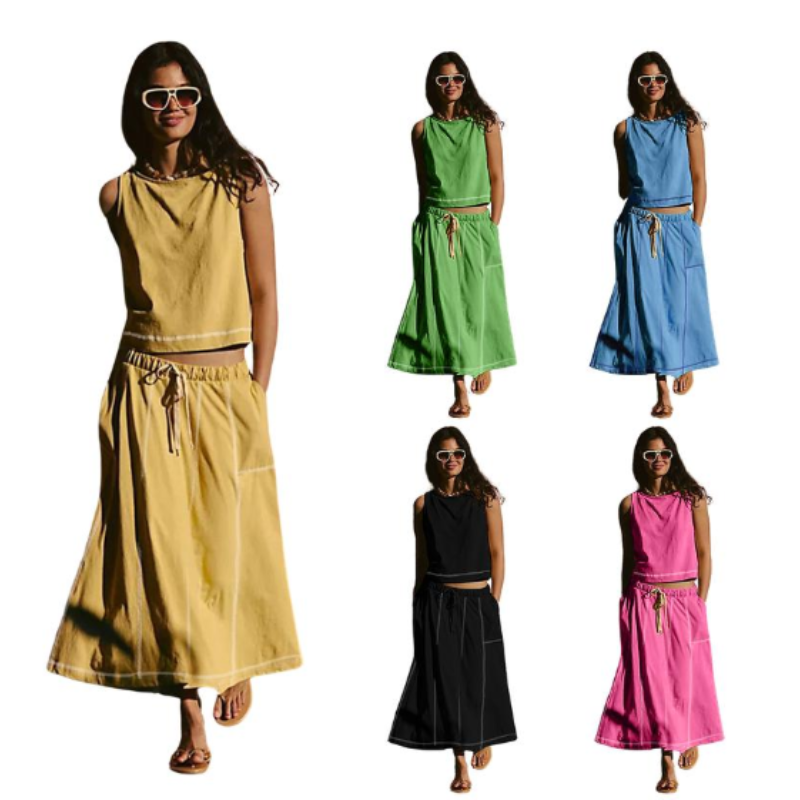 Casual Tank & Maxi Skirt Set