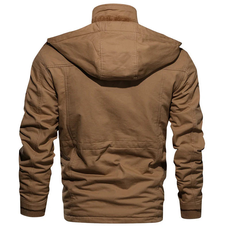 Men’s Winter Drawstring Cotton Military Driver Jacket – Comfort and Style Combined