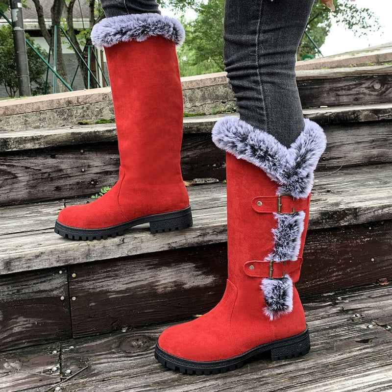 Women's Thick Plush Mid-Calf Snow Boots