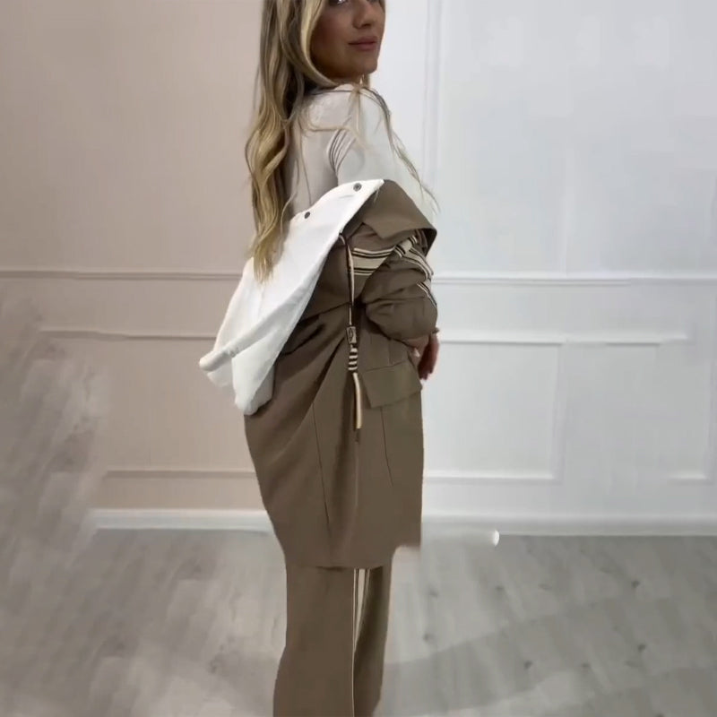 Women’s Luxe Soft-Touch Hooded Coat & Pants Set