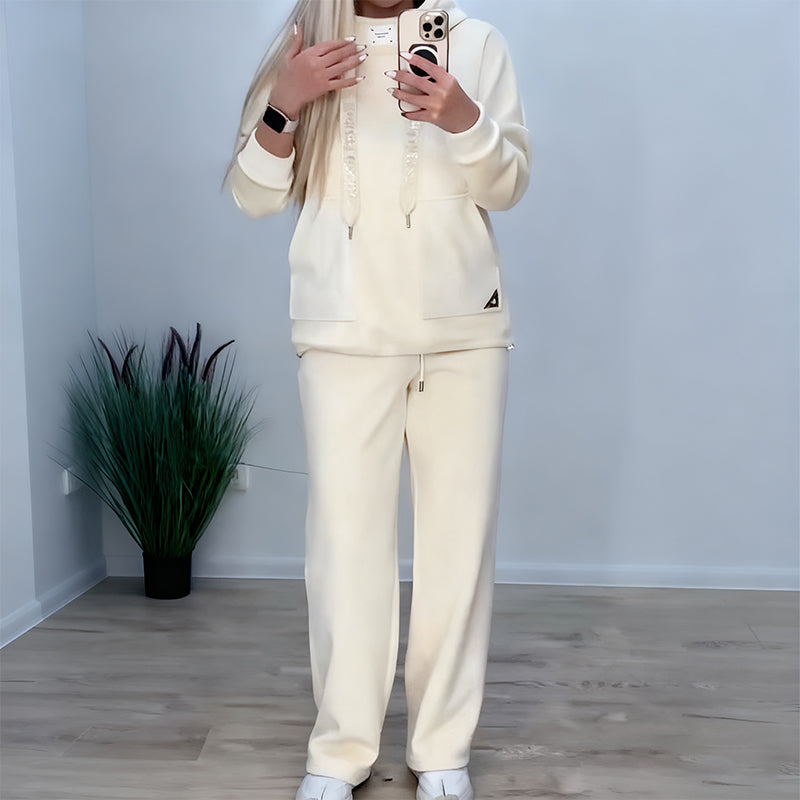 Women's Thermal Hooded Sweatshirt and Pants Set