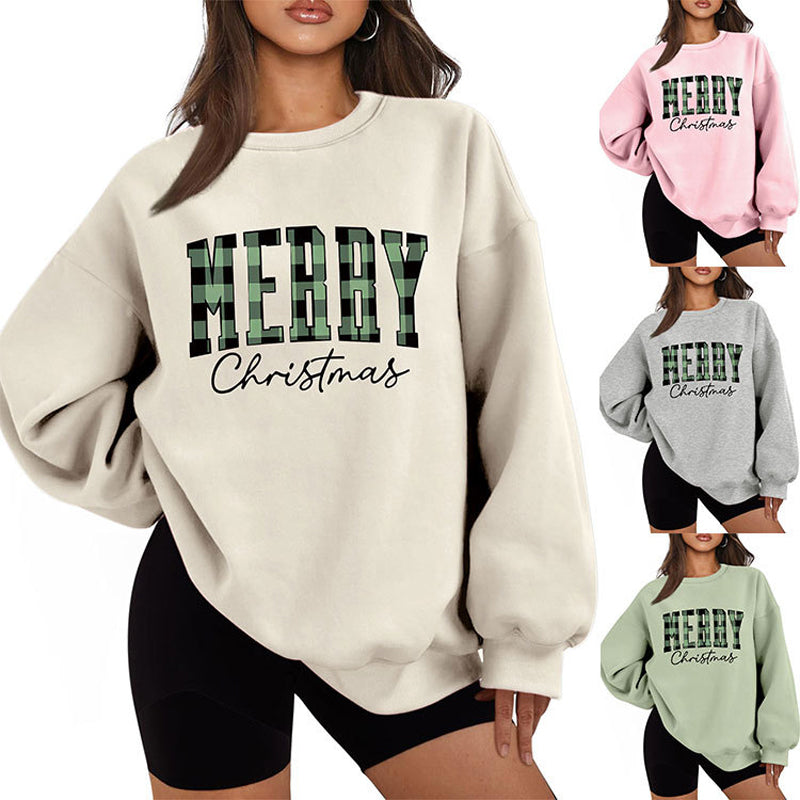 Women's Print Long Sleeve Crewneck Sweatshirt