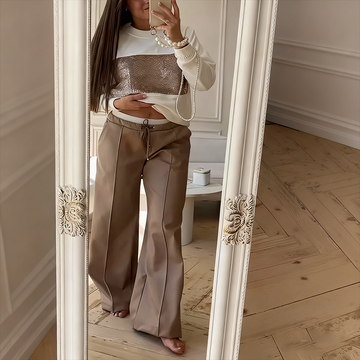 Women's Stylish Sequin Top & Pants Set