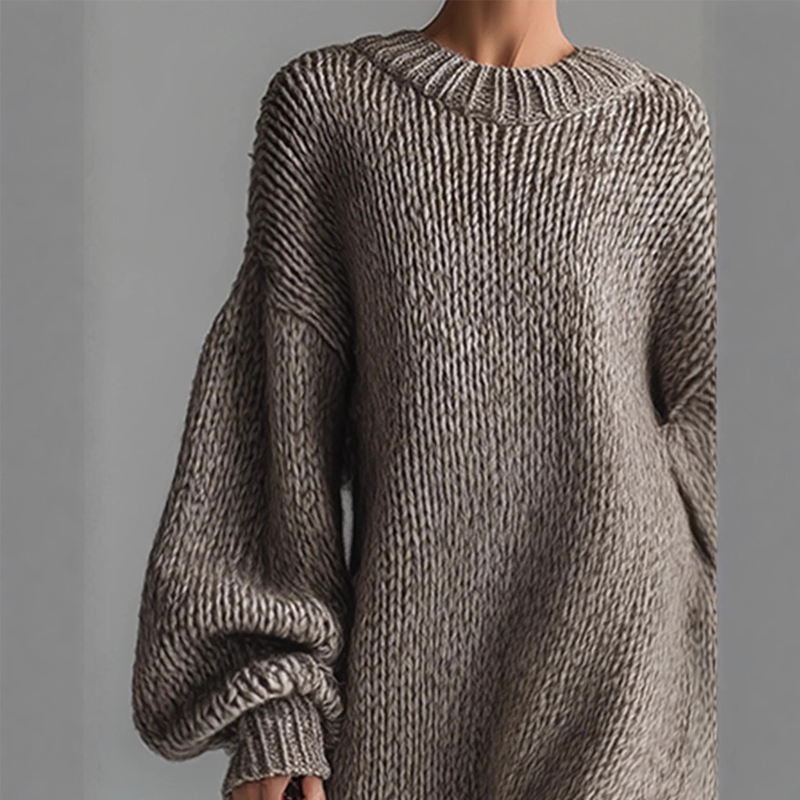Oversized Long Sleeve Knitted Maxi Sweater Dress