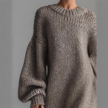 Oversized Long Sleeve Knitted Maxi Sweater Dress