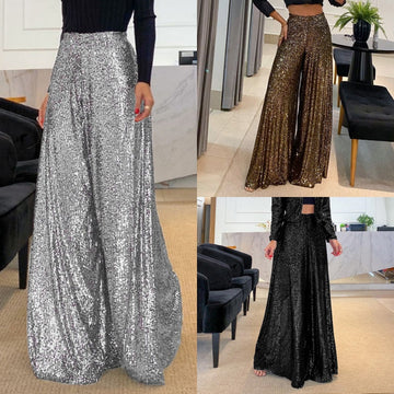 Women’s Trendy Sequin High Waist Wide Leg Pants