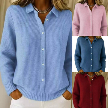 Women's Casual Cotton Button-Down Cardigan Sweater