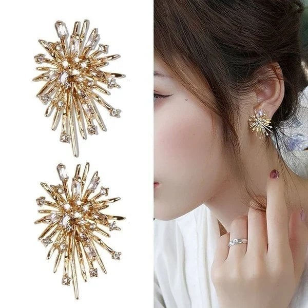 Fashion Diamond Ball Tassel Earrings