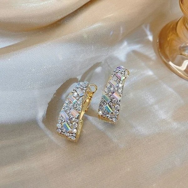 Geometric Crystal Earrings