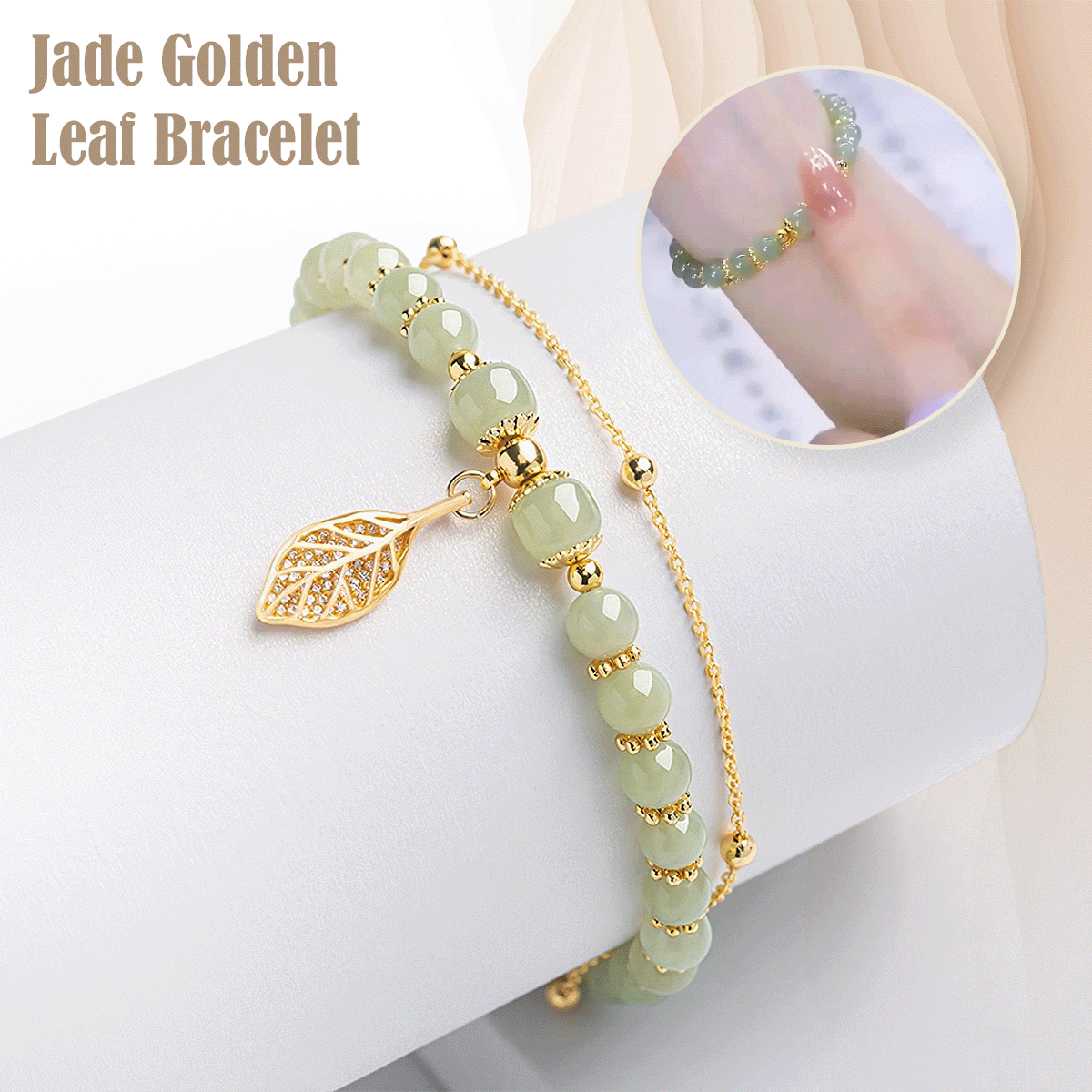 Jade Golden Leaf Bracelet - Best Gifts For Women