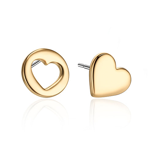 Asymmetric Hollow Heart Shape Earrings