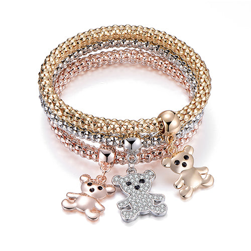 3Pcs/set Crystal Round shape Bracelets