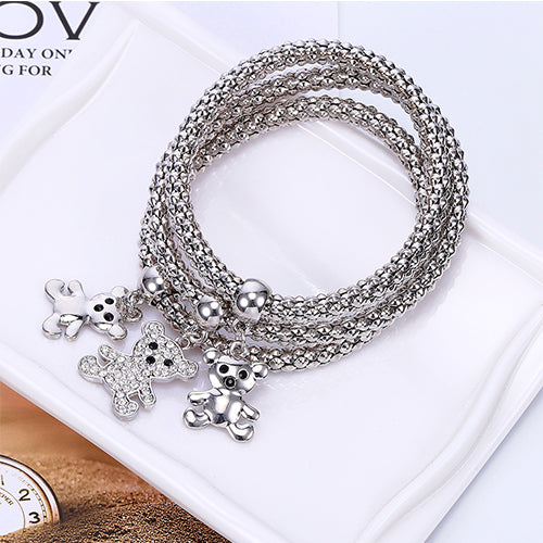 3Pcs/set Crystal Round shape Bracelets