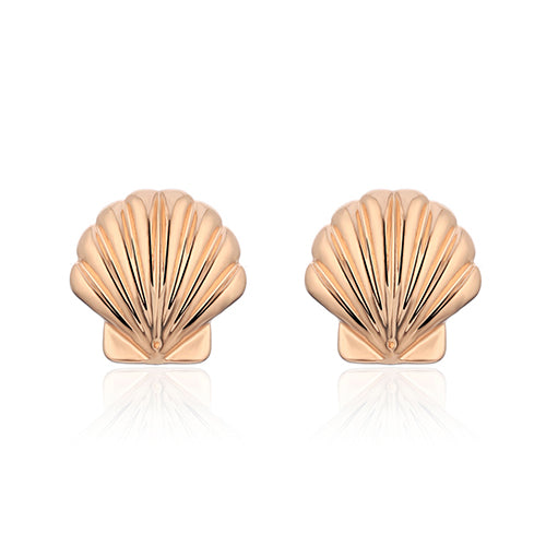 Stainless Steel Shell Small Stud Earrings