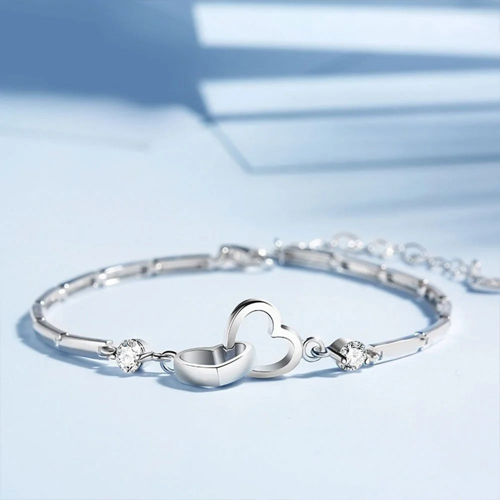 Heart to Heart Zircon Bracelet