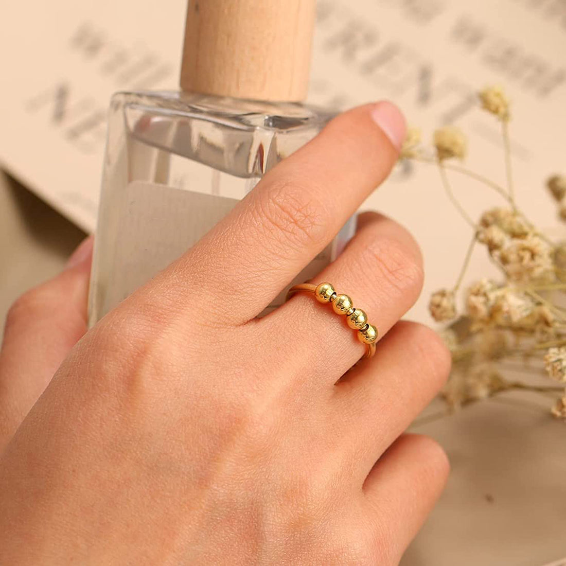 Beaded Anxiety Fidget Ring
